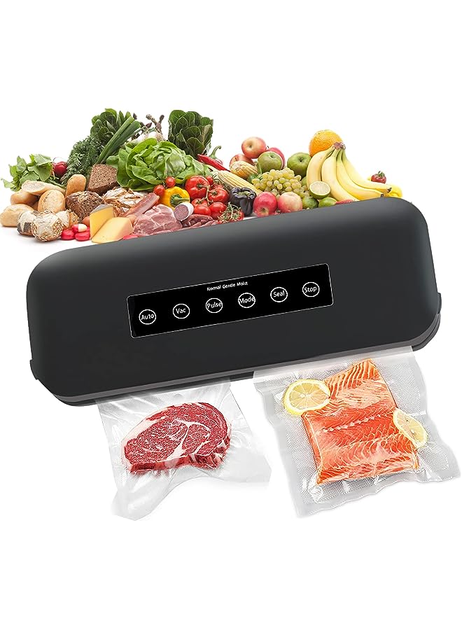 Sealer Machine Automatic Vacuum Air Sealing Machine Food Vacuum Sealer Food Preservation With Free Sealer Roll Bag And Built-In Cutter, Suitable For Preserving Meat, Seafood, Fruits, Vegetables