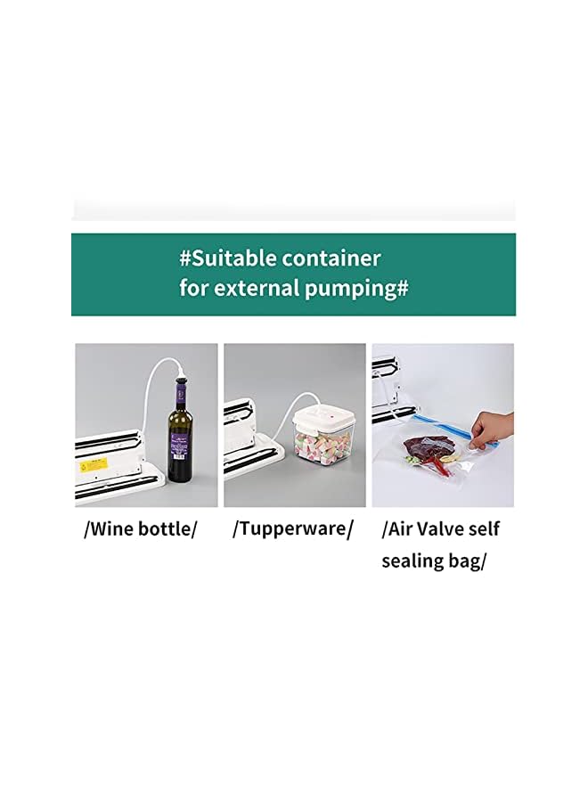 Sealer Machine Automatic Vacuum Air Sealing Machine Food Vacuum Sealer Food Preservation With Free Sealer Roll Bag And Built-In Cutter, Suitable For Preserving Meat, Seafood, Fruits, Vegetables