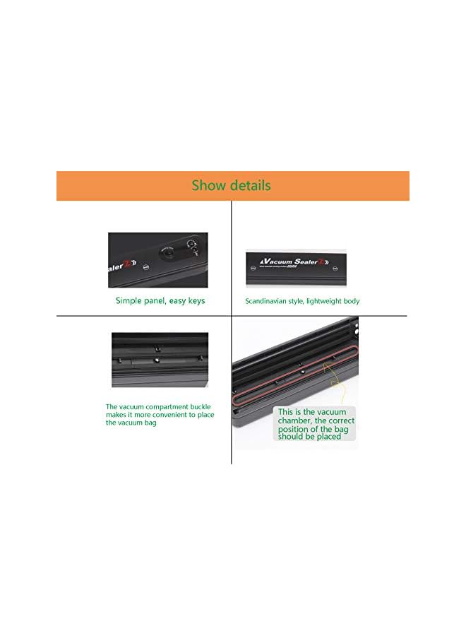 Sealers Vacuum Packing Machine, Yingzen Automatic Food Saver Vacuum Sealer , Led Indicator Lights, Fresh Up To 9X Longer, Compact Portable Design,Includes 11 Precut Bags