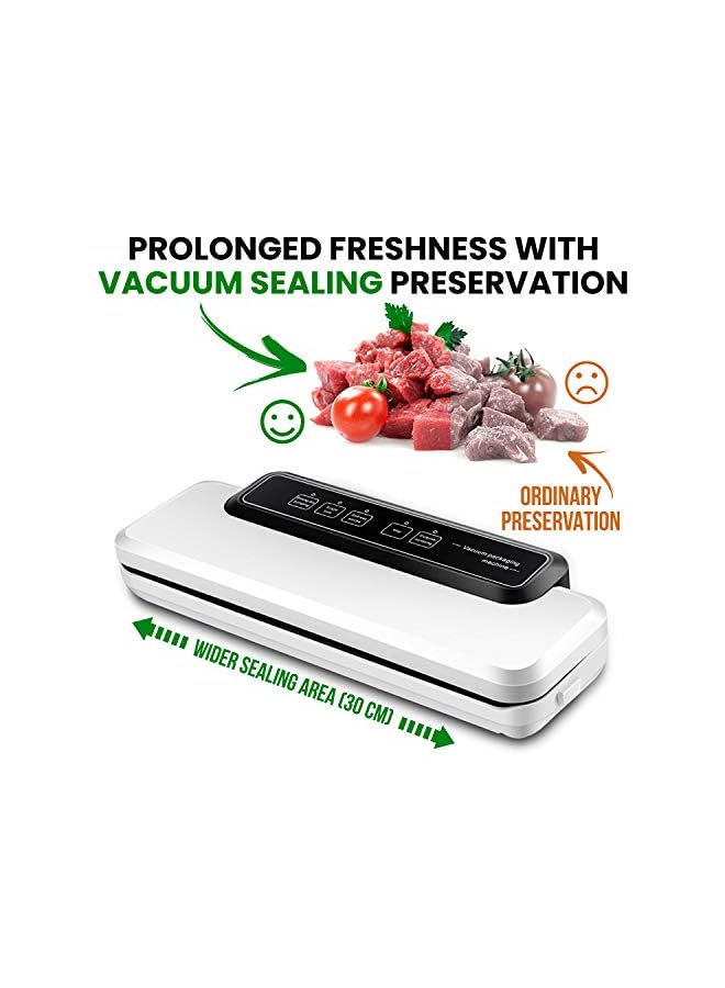 Sealer Machine By Crokett With 10 Bags- Automatic Food Sealer Machine With Compact & Portable Design- Lab Tested Vacuum Sealing Machine Featuring Led Indicator Lights, Dry & Moist Food Modes