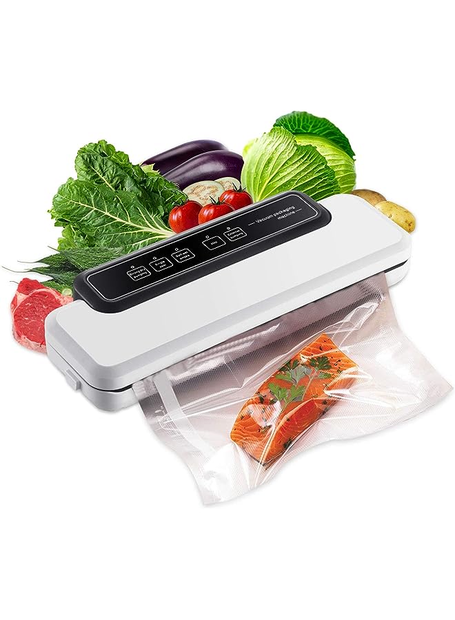 Sealer Machine By Crokett With 10 Bags- Automatic Food Sealer Machine With Compact & Portable Design- Lab Tested Vacuum Sealing Machine Featuring Led Indicator Lights, Dry & Moist Food Modes