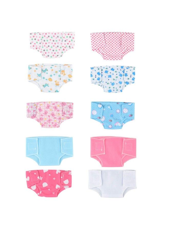 10 Pieces Doll Diapers Doll Underwear For Baby Doll And American 18 Inch Doll Simple Style