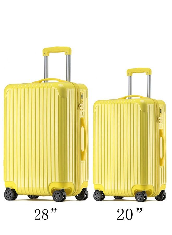 Set of 2 Premium Expandable Aluminum Frame ABS & PC Suitcase 20/28 Inch