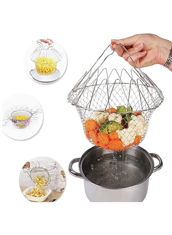 Stainless Steel Colander and Fryer Basket