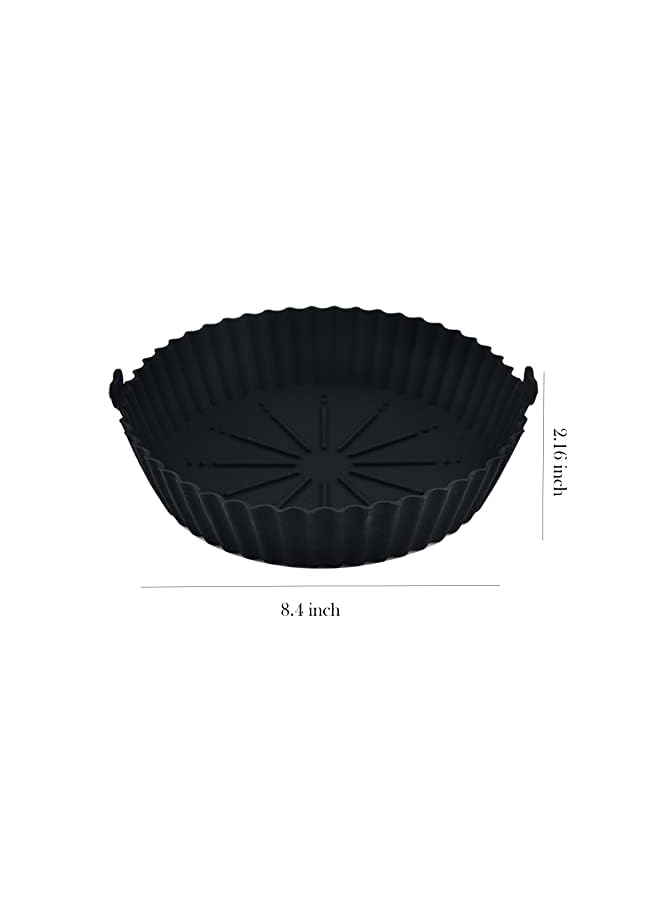 Air Fryer Silicone Pot,Reusable Universal Air Fryer Accessories for Air Fryer Baking Roasting Oven Microwave Cake Baking Mould, Steamer etc