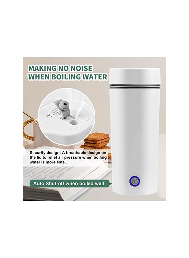 Electric Kettle for Travel, Travel Kettle Electric Small Stainless Steel, Portable Fast Water Boiler Automatic Shut-Off 350ML Mini Cup packaging may vary