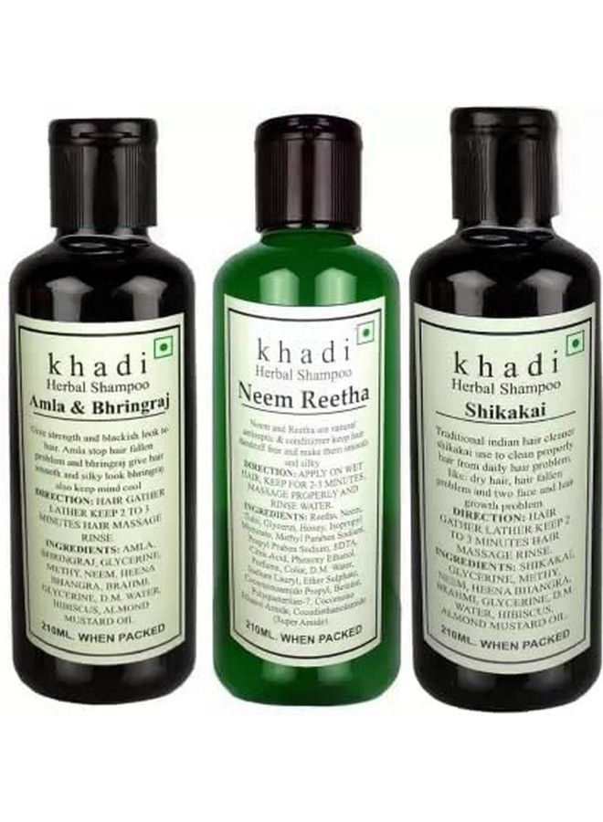 Combo Amla Bhringraj Neem Reetha & Shikakai Shampoo (630 Ml).