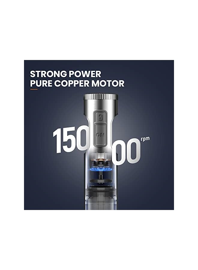 Powerful 1000W 4-in-1 Hand Immersion Blender,9-Speed Immersion Multi-Purpose Stainless Steel Stick Blender,700ml Mixing Beaker,500ml Food Processor,Whisk