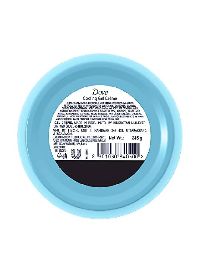 Cooling Gel Crème (Cream) 48 Hrs Long Lasting Hydration Lightweight Oil Free Moisturizer For Smooth Skin Paraben Free 245 G