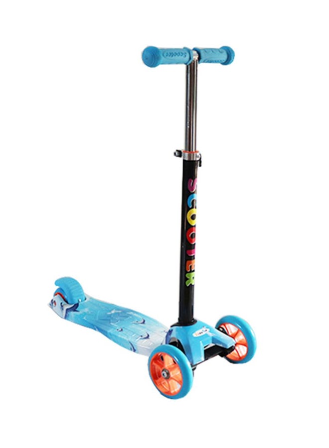 3-Wheel Camo Graffiti Scooter In Blue Sturdy And Authentic For Your Little One Multicolour ‎59x26.4x17.4cm