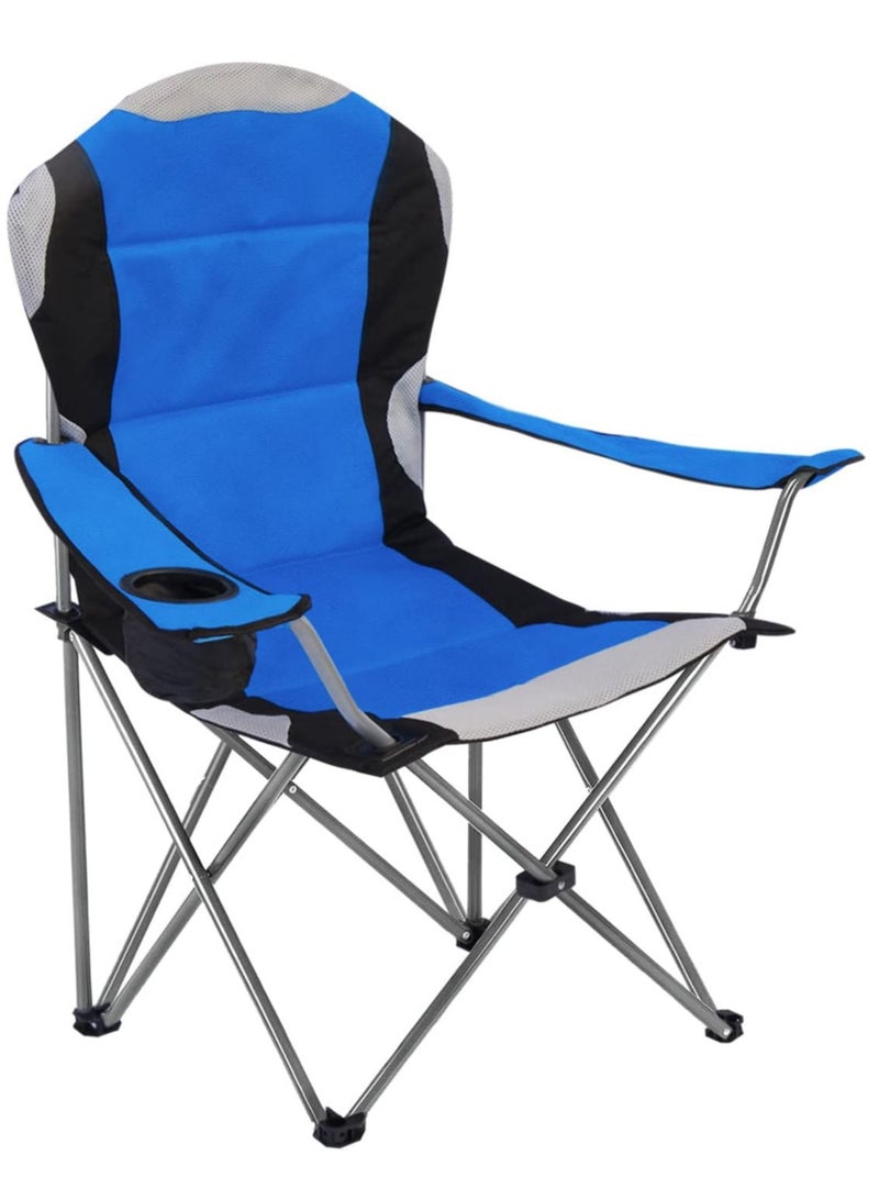 Folding Camping Chair with Cup Holder Heavy Quality-Blue | Sadu Chair | Foldable Chair | Garden Chair | Fishing Chair | Travel Chair | Picnic Chair