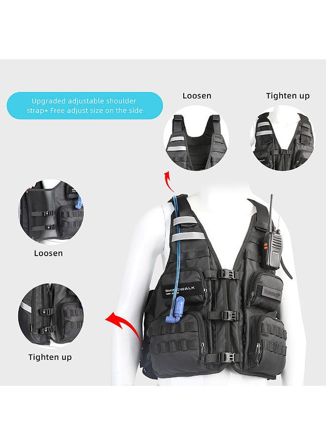 Bike Cycling Vest Multifunctional Fishing Vest Motorcycle Riding Hiking Camping Protective Vest