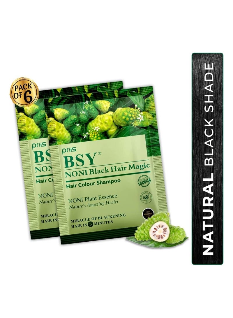 BSY Noni Black Hair Magic Dye 20ml 6 Sachet