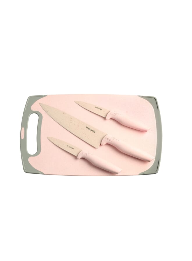 Cutting Board Knife Set Wr6093 Pink