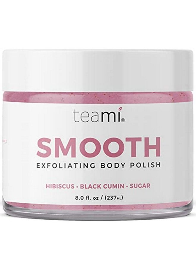 Smooth Body Scrub Nourishing & Nonoily Exfoliating Body Scrub Every Day Use Gentle Sugar Scrubs For Women & Men Body Exfoliator Eliminates Dead Skin Cells For Glowing Skin (8Oz)