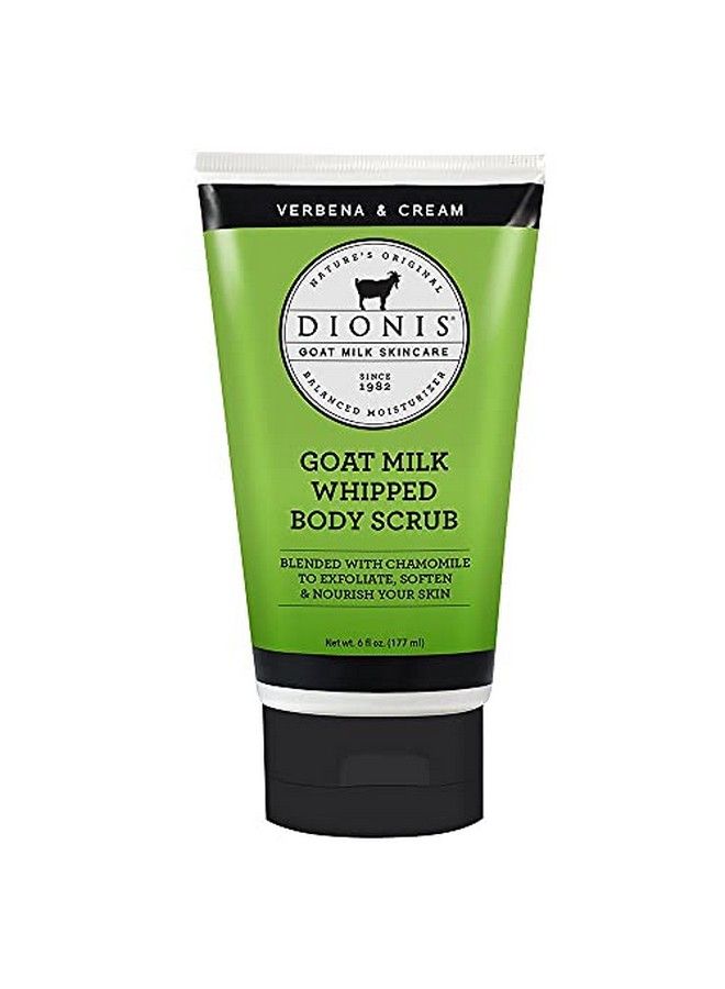 Goat Milk Skincare Verbena & Cream Scented Whipped Body Scrub (6 oz) Made in the USA Crueltyfree and Parabenfree