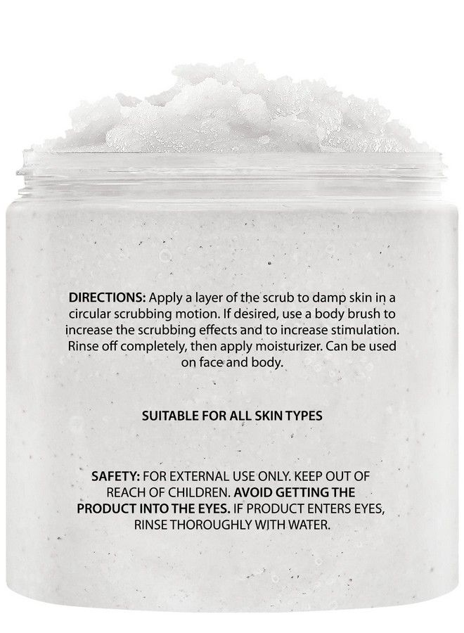 Dead Sea Salt And Coconut Milk Body Scrub Moisturizing And Exfoliating Body Face Hand Foot Scrub Fights Stretch Marks Fine Lines Wrinkles Great Gifts For Women & Men 10.5 Oz
