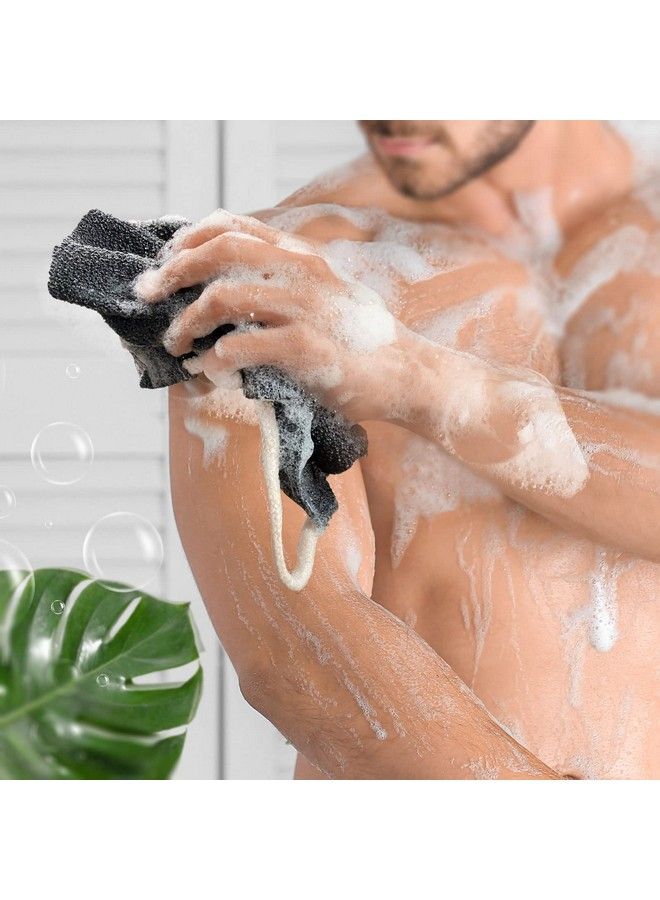 Exfoliating Back Scrubber for Shower for Men & Women Bath Body Scrub Strap with Handles Long Strecthy Towel Wash Exfoliator Deep Clean Dead Cell