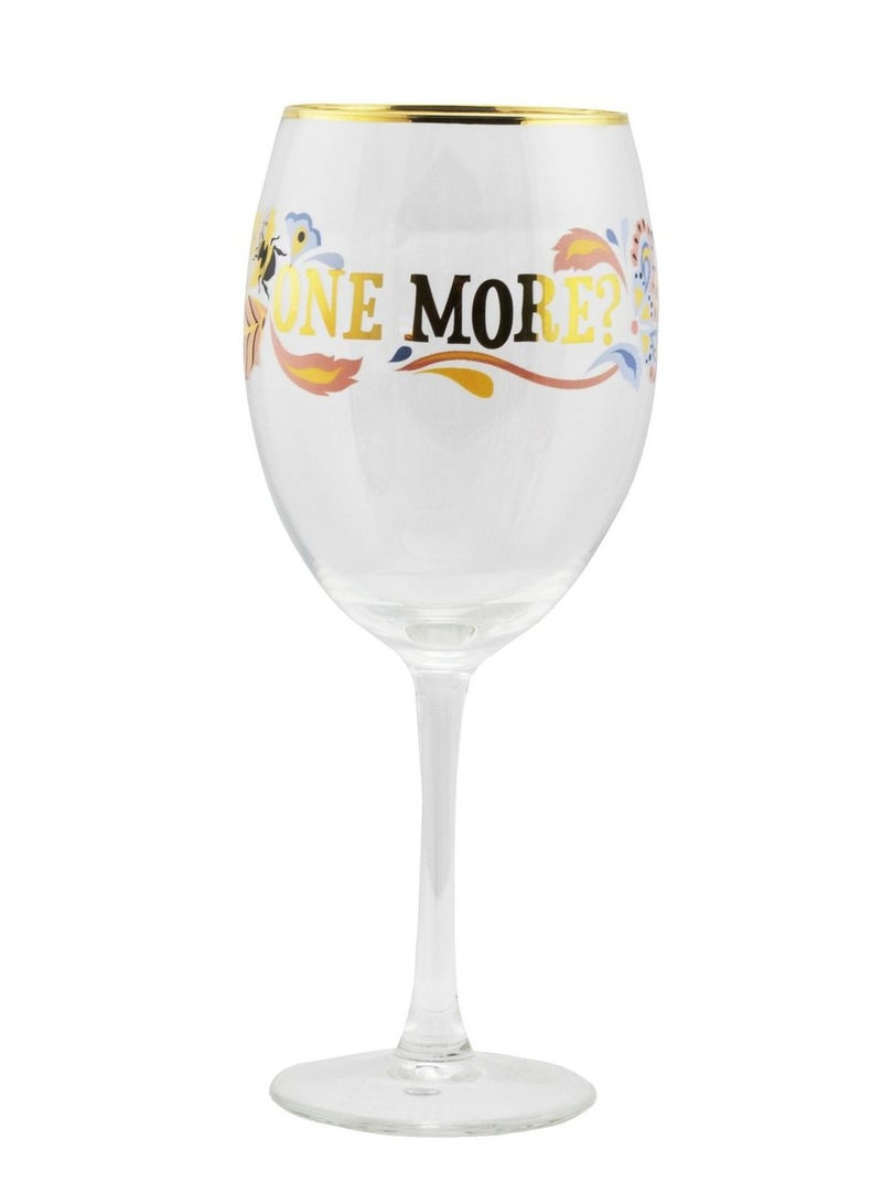 Slogan Wine Glass