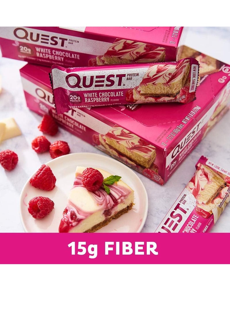 Quest Protein Bar White Chocolate Raspberry Pack of 12