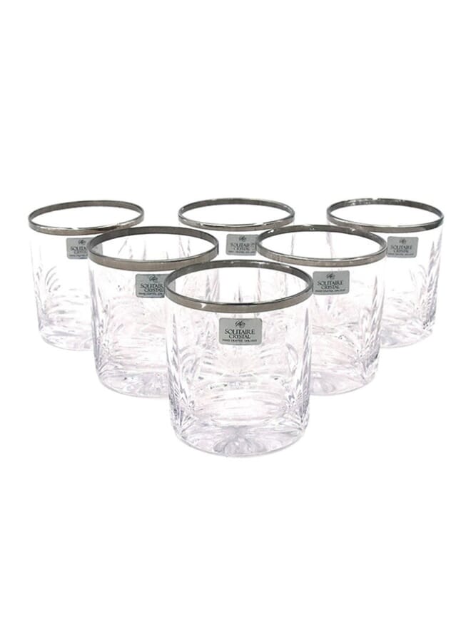 Glass Set Clear/Silver 20X28X9Centimeter