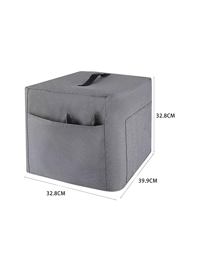 Air Fryer Dust Cover Heat-Resistant Waterproof Dust-Proof Nylon Fabric Dust Cover Case Protection for 4-6 Quart Air Fryer Pressure Cooker with 4 Storage Pockets Washable Fryer Dust Cover