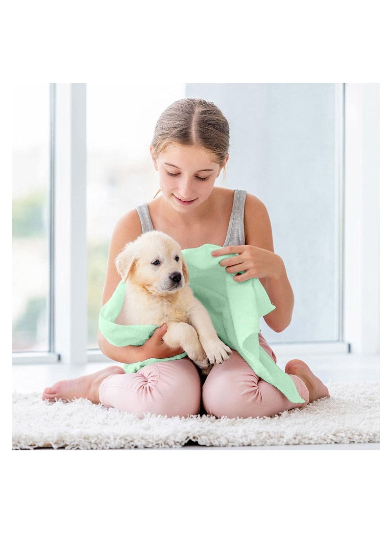 3Pcs Microfiber Dog Towel Large Pet Bath Towels Bathing Supplies Beach Accessories Quick Fast Drying Super Absorbent Lightweight Cat and Puppy Shower Essentials for Muddy Paw