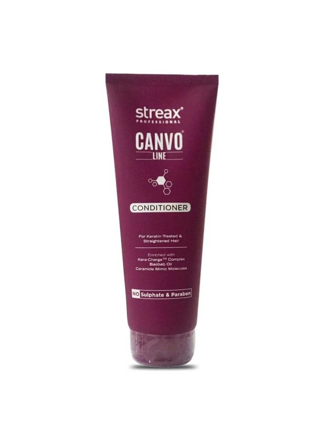 Streax Professional Canvoline Complete Hair Care Combo For Straightening Hair (Streax Canvoline Shampoo 300Ml + Conditioner 240Ml + Serum 100Ml) Pack Of 3