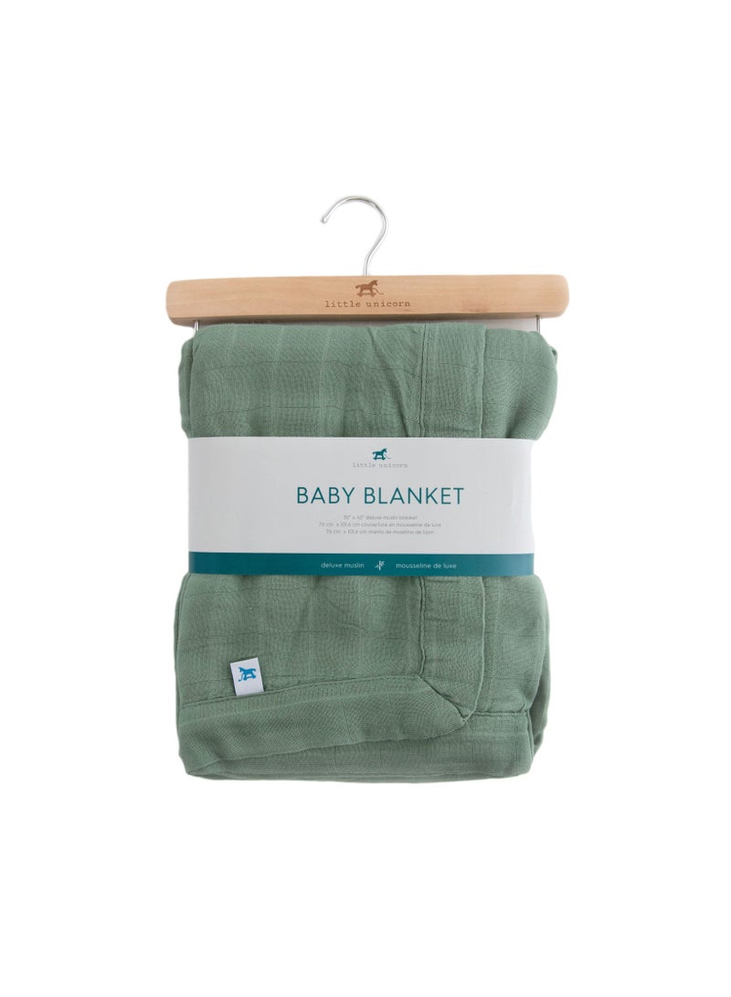 Deluxe Muslin Baby Blanket Sage