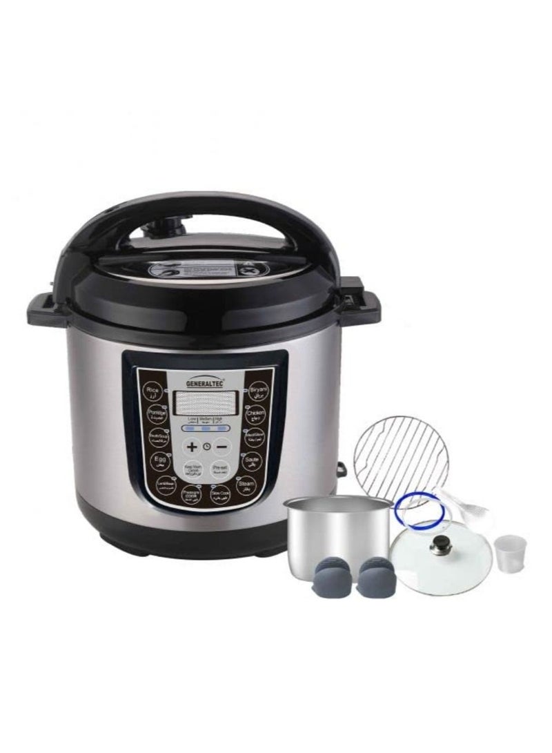 Generaltec Smart Pot Electric Pressure Cooker Equipped with 15 Smart Programs, 10 built-in safety mechanism