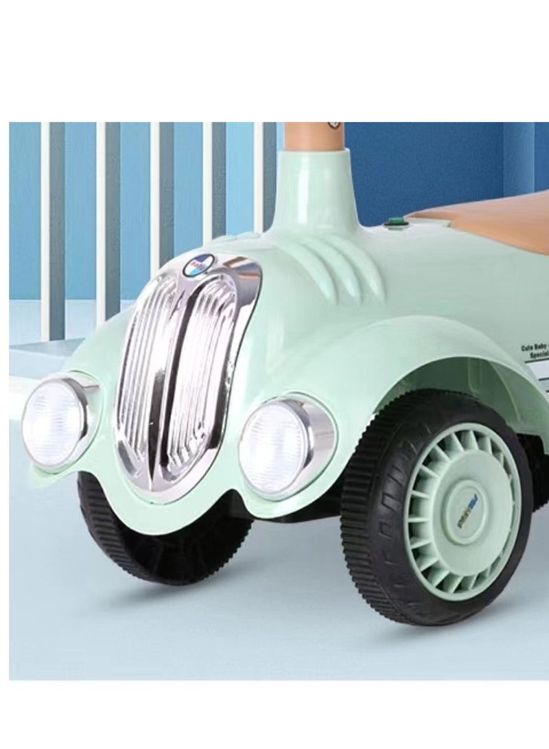 Austin Kids Balancing Ride-On Vintage Car with Steering Wheels - Pastal Green