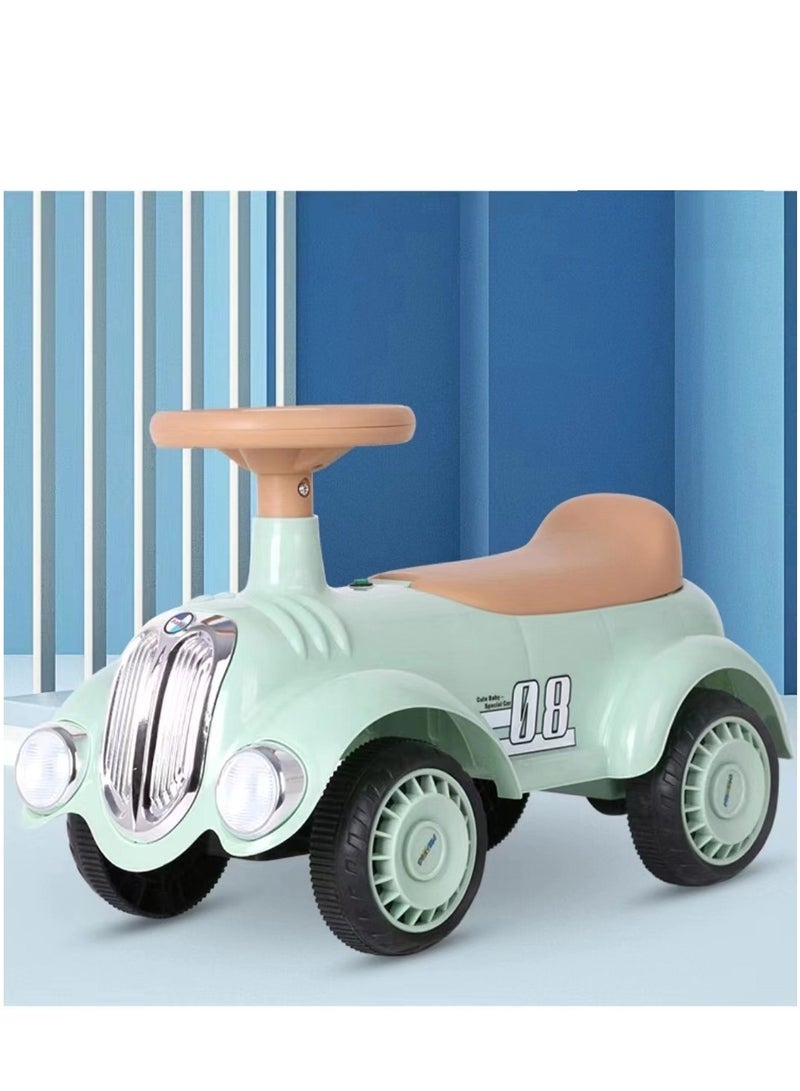 Austin Kids Balancing Ride-On Vintage Car with Steering Wheels - Pastal Green