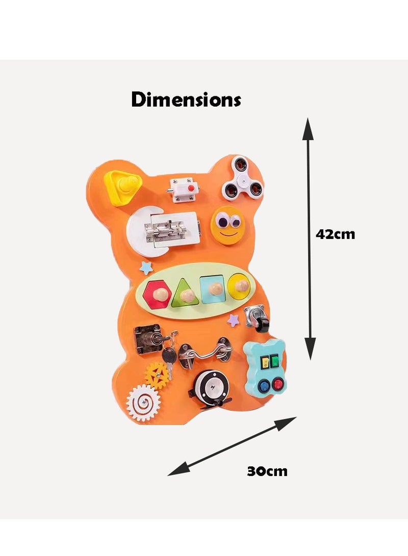 12 in 1 Cute Bear Multifunctional Busy Board