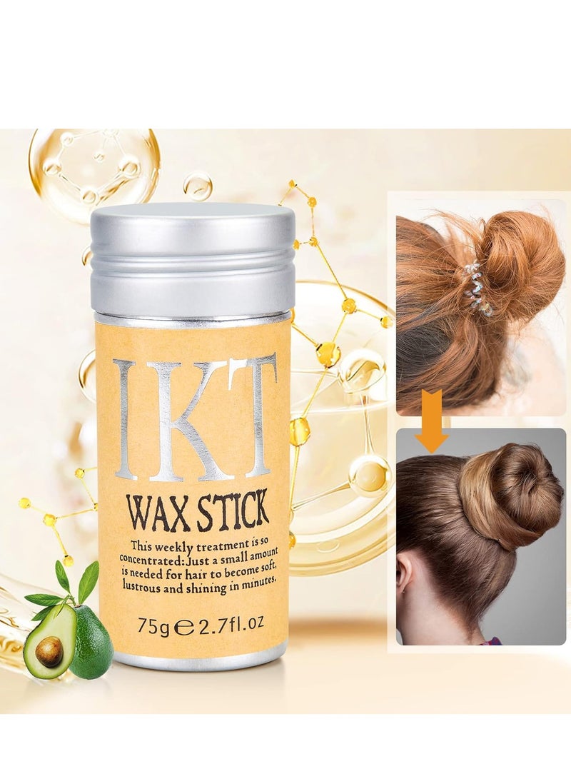 Hair wax stick wax stick for hair edge control slick stick hair pomade stick non-greasy styling wax long lasting strong hold styling waxes for fly away & edge frizz hair makes hair neat and tidy