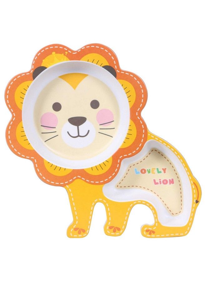 5 Pcs Cartoon Theme Bamboo Fiber Baby Feeding Set Tableware Baby Crockery Dining Set Feeding Set For New Born And Toddlers