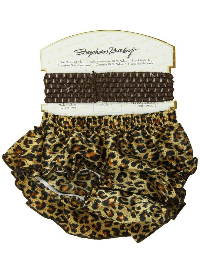 Ruffled Diaper Cover And Curly Band Gift Set Cheetah Print 1824 Months
