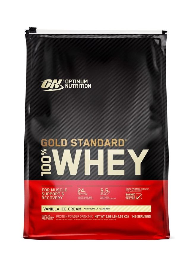 Gold Standard 100% Whey Protein - Vanilla Ice Cream, 146 Servings