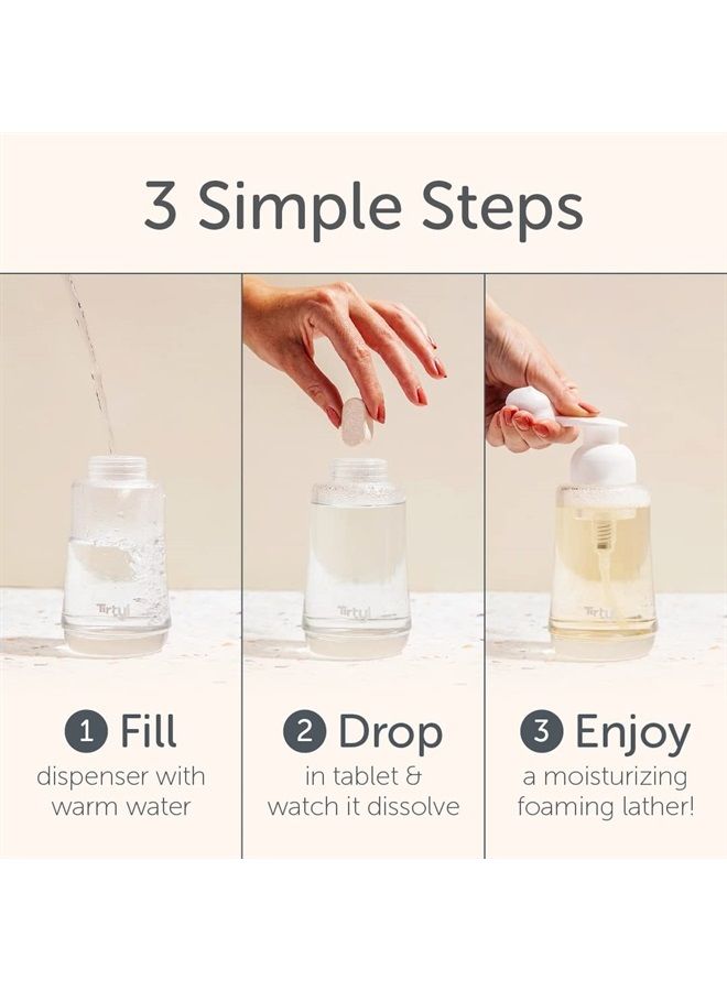 Foaming Hand Soap Tablet Refills - 12 Pack - 96 fl oz total (makes 12x 8 fl oz bottles of soap) - Cleansing & Moisturizing - Compostable Packaging - Unscented