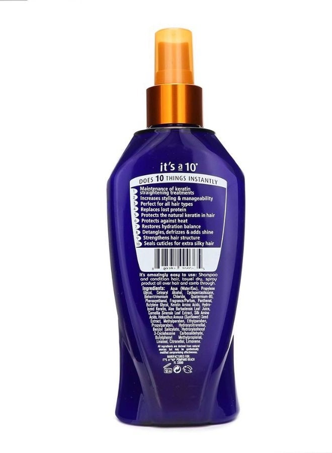 Miracle Leave In Plus Keratin For Unisex Spray, Hair Strength, Rebuilding, Heat, Protectant Spray, Frizz-Free Hair, Moisture Restoration, Protein Replenishment 10 oz