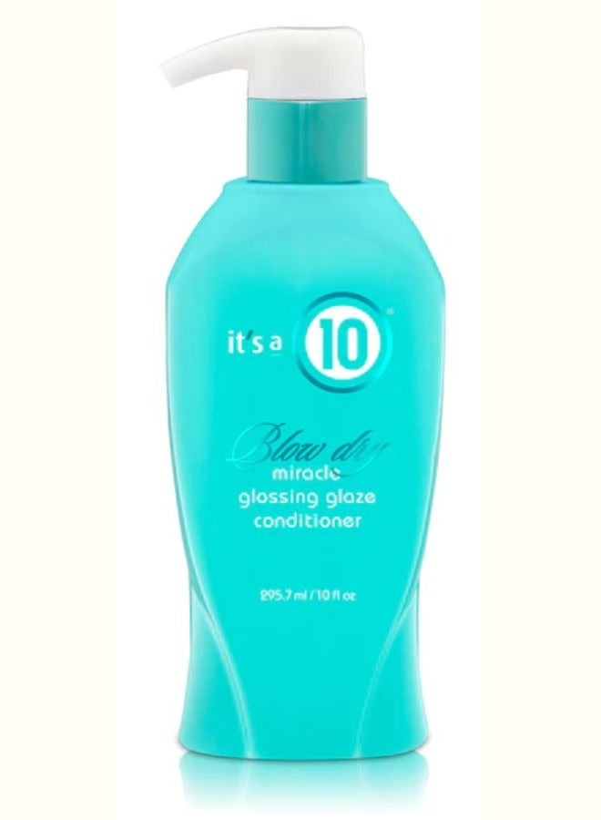 It’s A 10 Blow Dry Miracle Glossing Glaze Conditioner – 10 oz | Intense Shine, Moisture Repair & Heat Protection | Humidity-Resistant & Frizz-Free Formula for Silky, Glossy Hair
