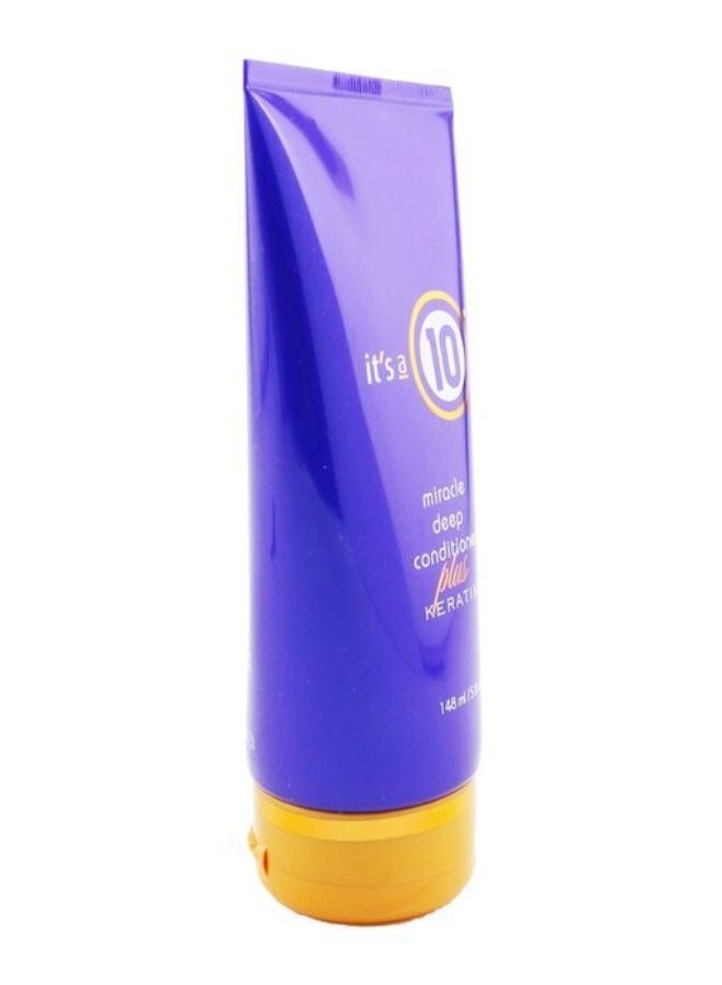 It's a 10 Miracle Deep Conditioner Plus Keratin, Hair revitalization, Keratin and Aloe vera, Heat protection, Smooth and shiny hair 5 fl. Oz