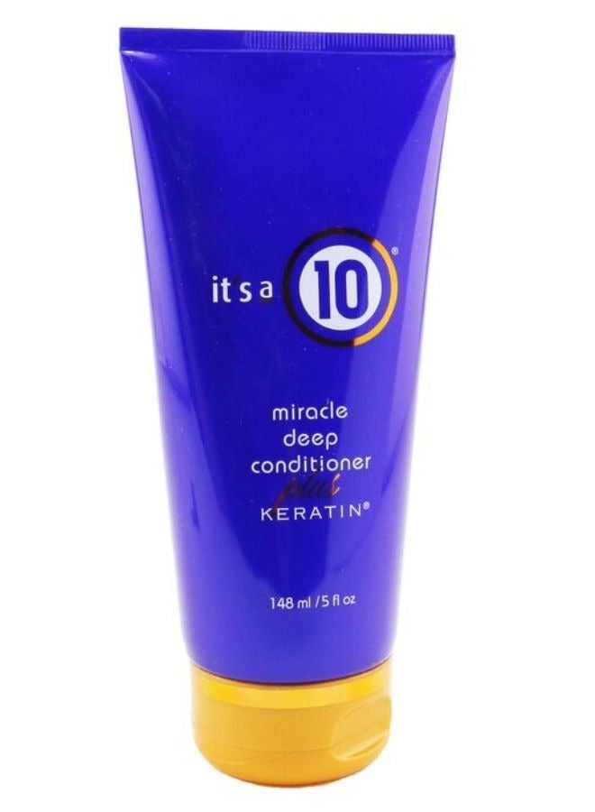 It's a 10 Miracle Deep Conditioner Plus Keratin, Hair revitalization, Keratin and Aloe vera, Heat protection, Smooth and shiny hair 5 fl. Oz