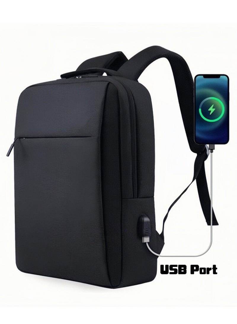 Laptop Travel Water Resistant Backpack with USB Charging Port College School Book Computer Bag for Women and Men