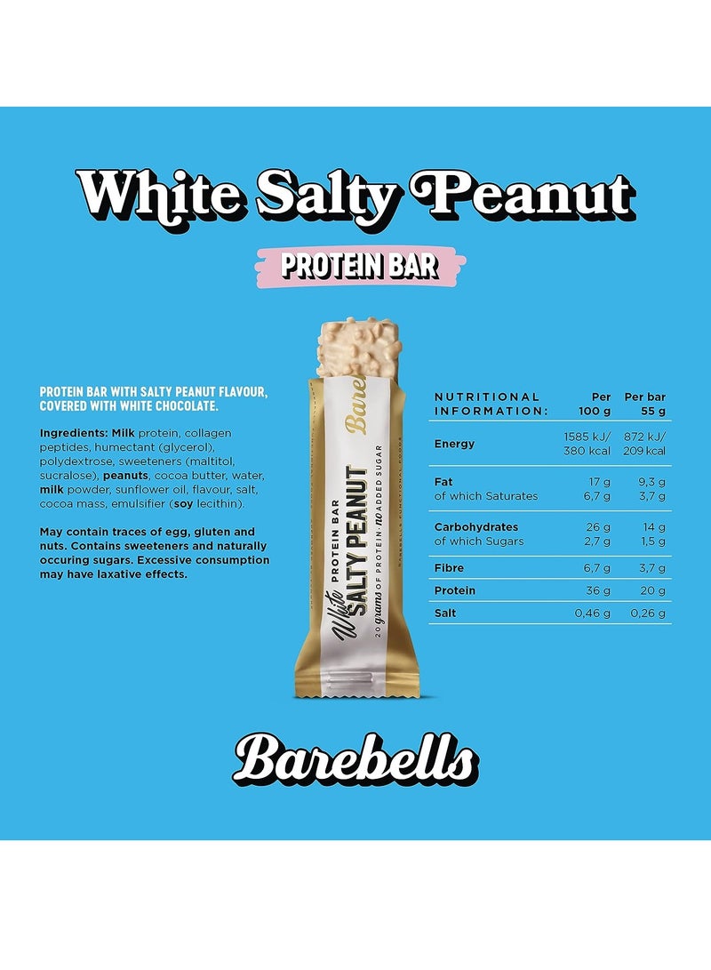 Barebells Protein Bar White Salty Peanut, Box of 12