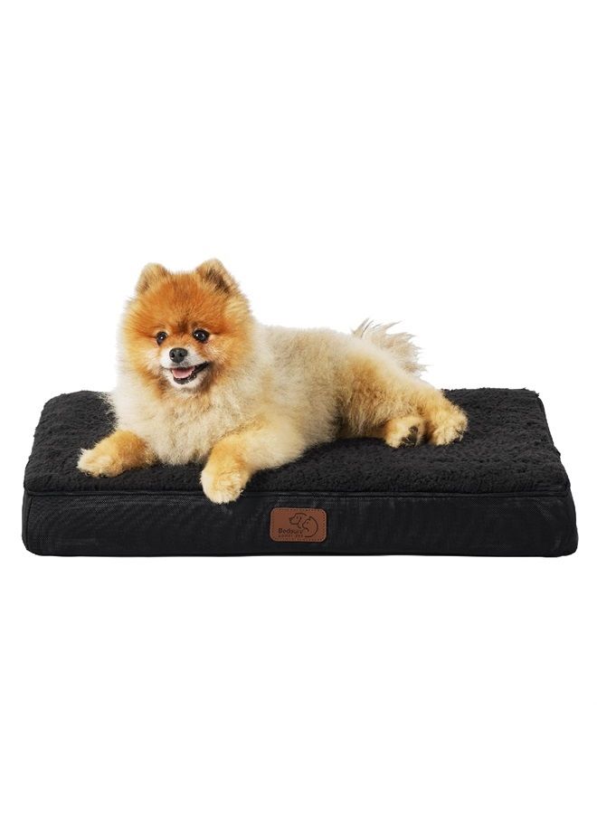 Small Dog Bed for Small Dogs - Orthopedic Waterproof Dog Beds with Removable Washable Cover, Egg Crate Foam Pet Bed Mat, Suitable for Dogs Up to 20 lbs, Oxford Fabric Bottom