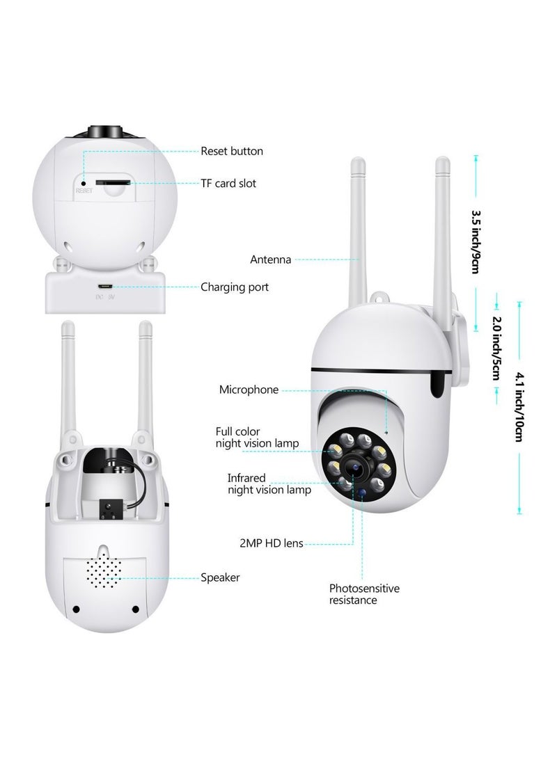 NIP-27 V380 APP 1080P Full color Wireless Camera HD IP Wireless CCTV Camera Waterproof Outdoor WiFi CCTV Security Cameras