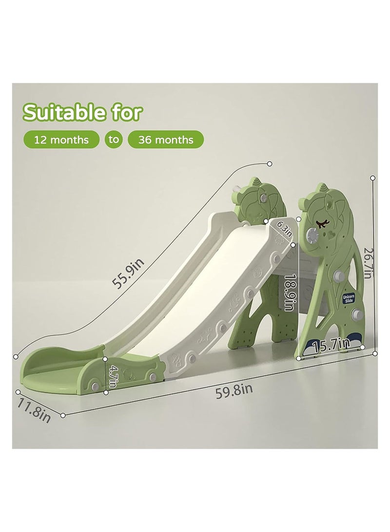 Kid Slide for Toddler Age 1-3 Playground Climber Slide Playset Multifunction Indoor Outdoor Plastic Slide