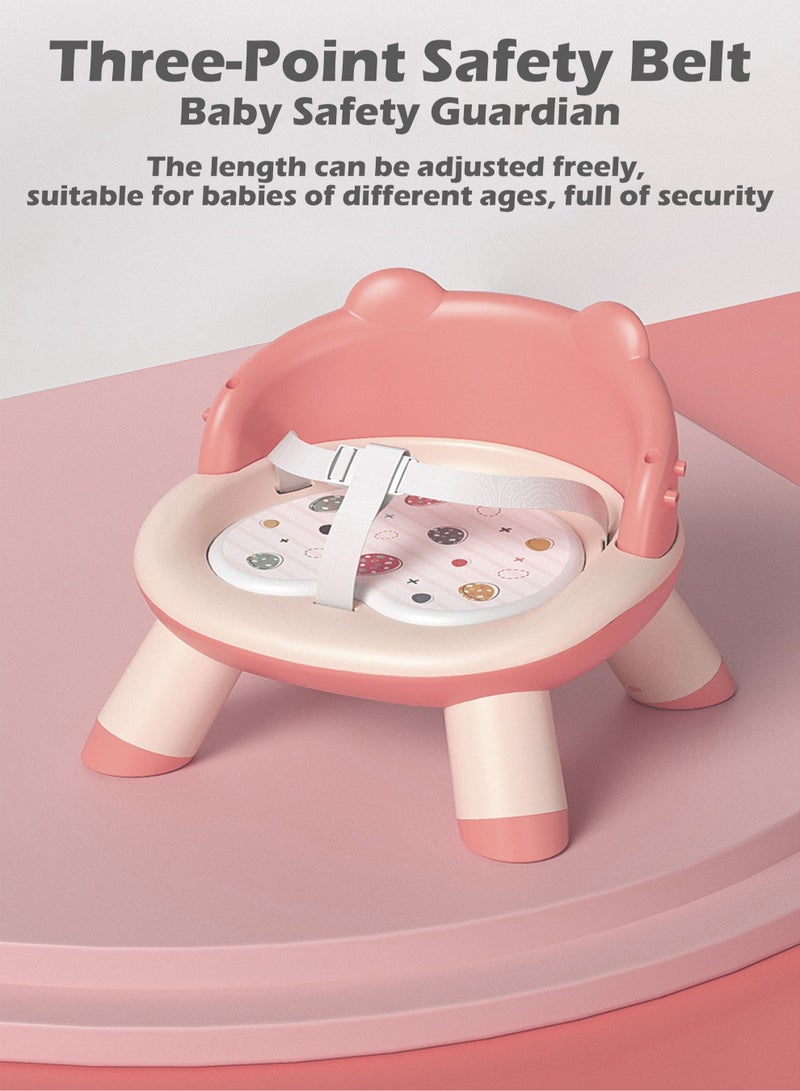 Baby Adjustable Height Dining Chair, with PVC Cushion, will Make Funny Whistle Sounds, Suitable for 0-8 Years Old, Can Bear 100 Catties