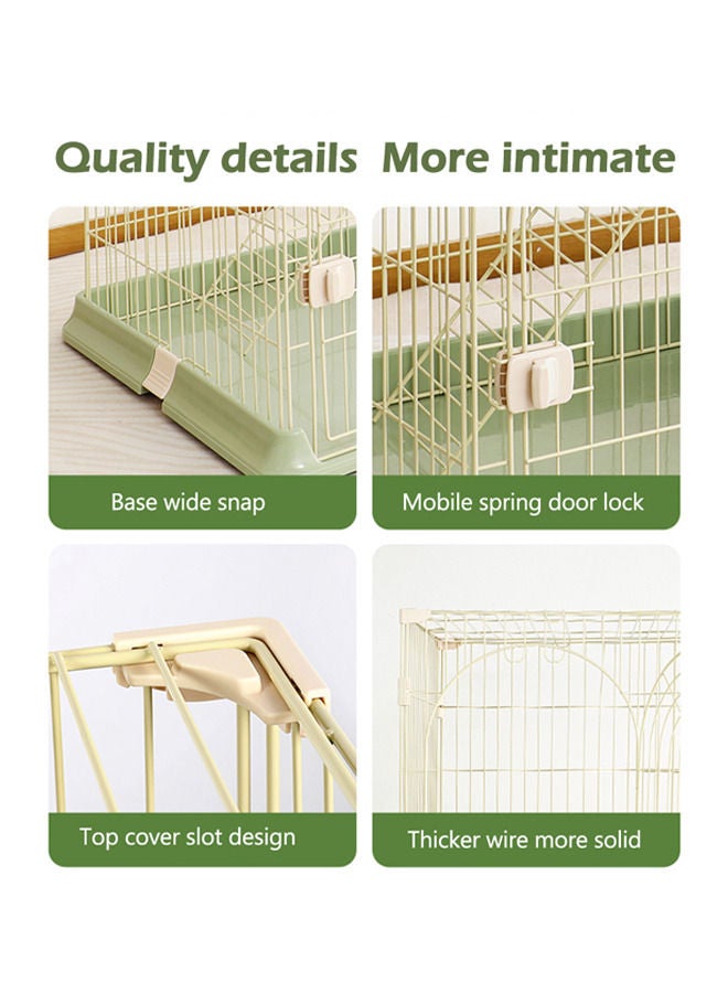 4-Tier Large Wire Cat Cage,Cat Crate for Indoor Cats with 3 Doors & 1 Ladders & 3 Platforms (Green(84 * 60 * 161cm))