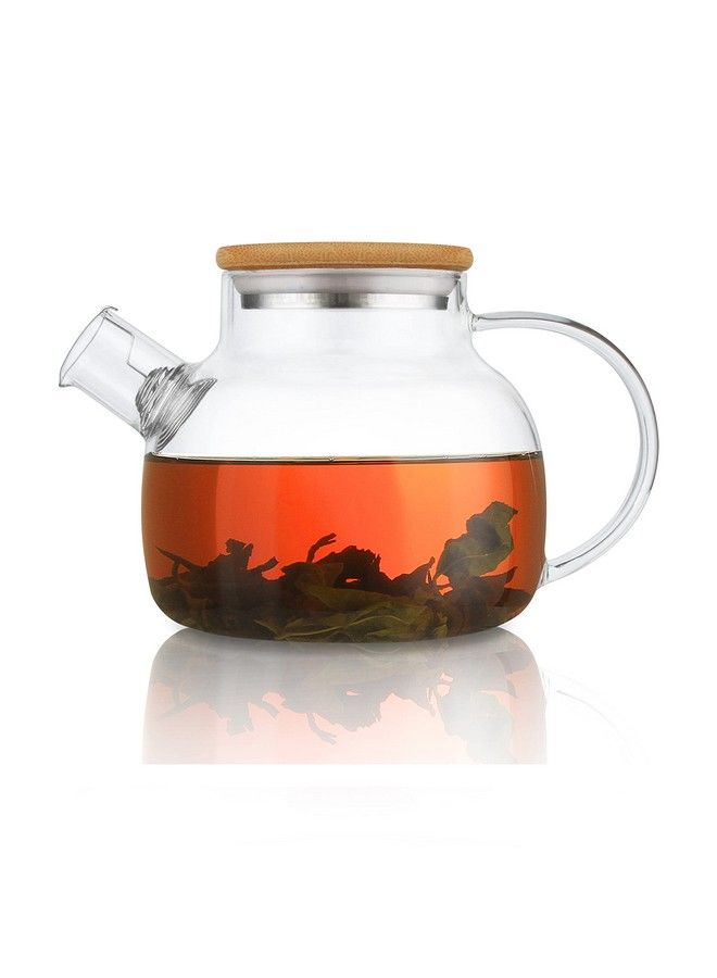 Glass Teapot Stovetop Safe30.4Oz Clear Teapots With Removable Filter Spoutteapot For Loose Leaf And Blooming Tea